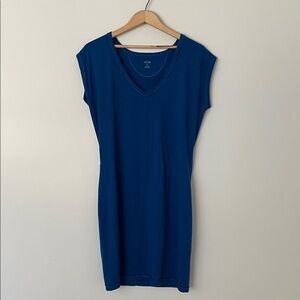 Blue 100% merino wool dress large